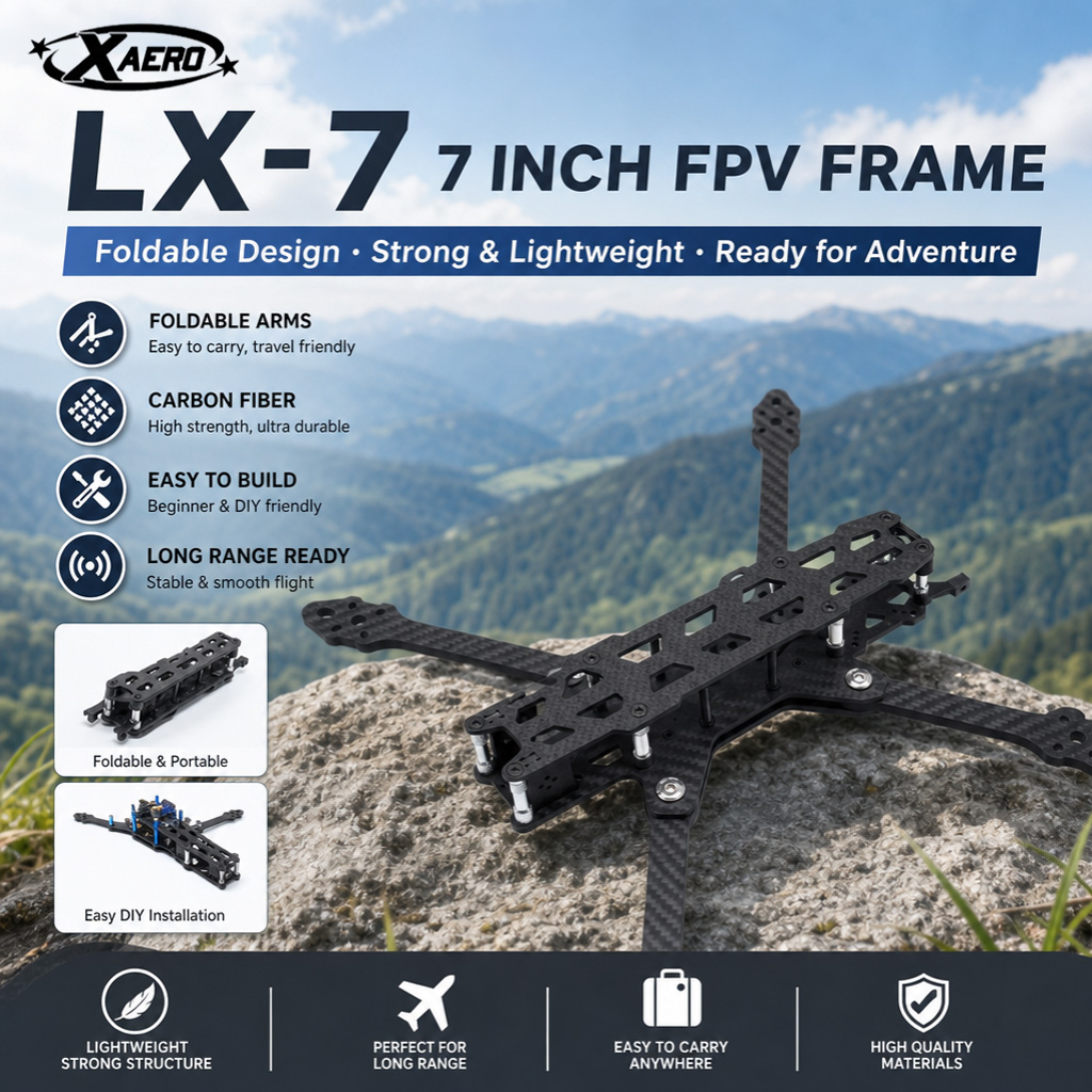 PAURC LX-7 Foldable 7 Inch FPV - Drone Kit Octocopter 评论和价格